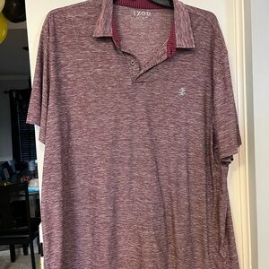 IZOD Men's Heathered Burgundy Polo Shirt